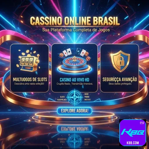 Tela de login no celular com link oficial k8b.com